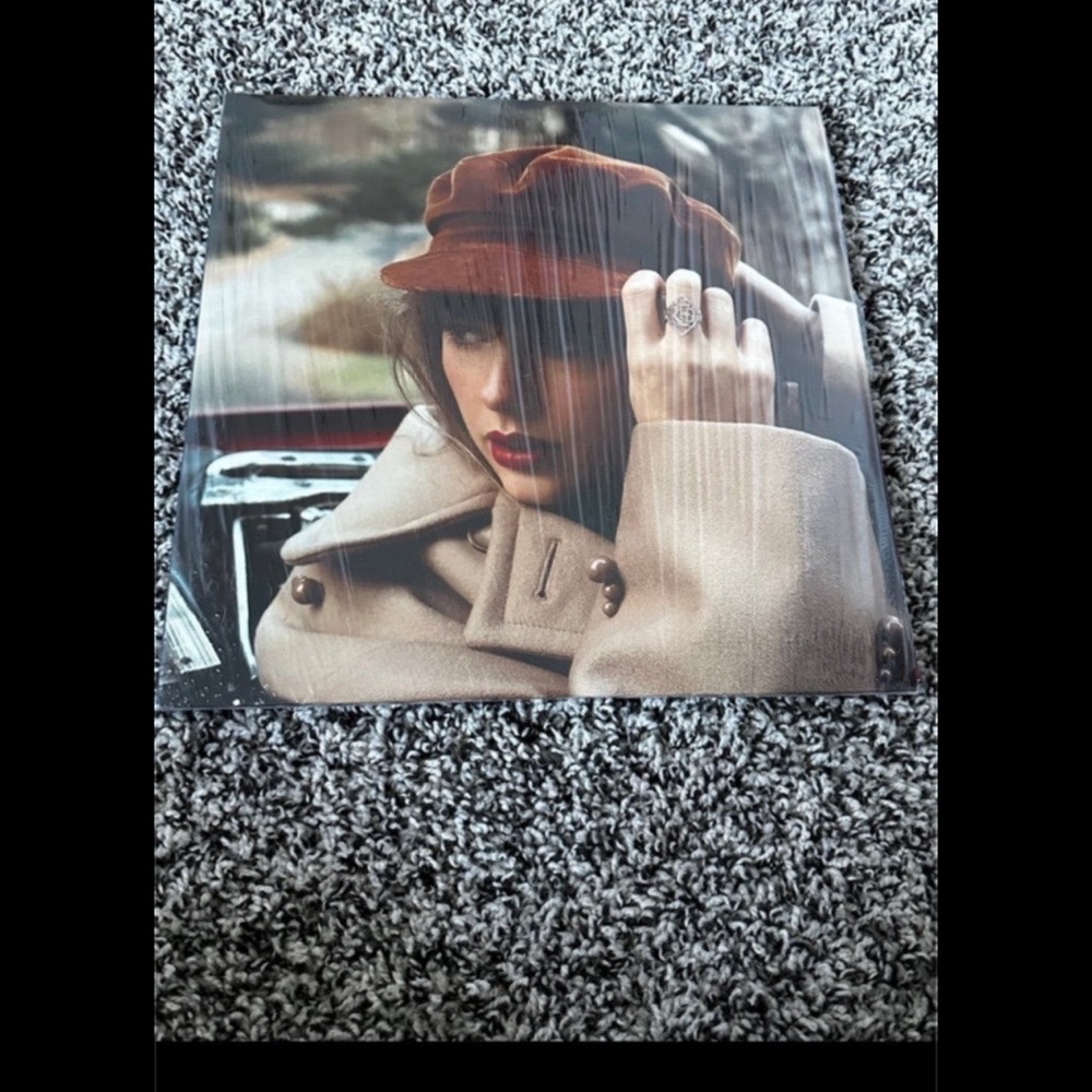 Taylor Swift Vinyl Record with Brown and Cream Cover